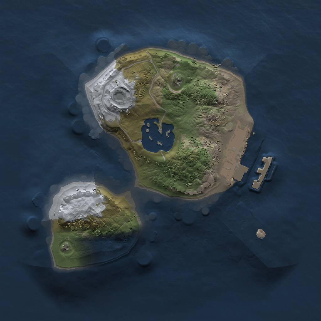 Rust Map: Procedural Map, Size: 1400, Seed: 99999912, 3 Monuments