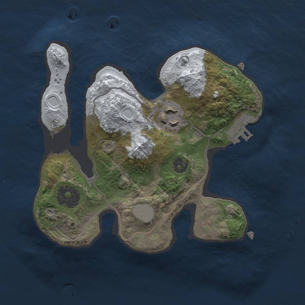 Rust Map: Procedural Map, Size: 2000, Seed: 496460488, 7 Monuments