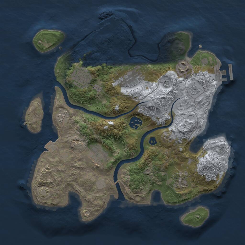 Rust Map: Procedural Map, Size: 3000, Seed: 565642915, 13 Monuments