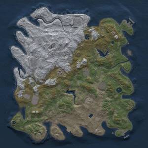 Thumbnail Rust Map: Procedural Map, Size: 4200, Seed: 910741564, 15 Monuments