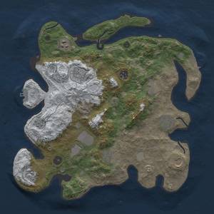 Thumbnail Rust Map: Procedural Map, Size: 3600, Seed: 457567688, 19 Monuments