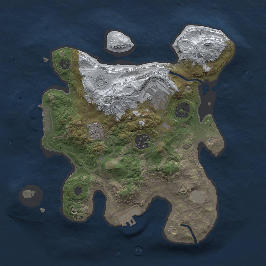 Rust Map: Procedural Map, Size: 2600, Seed: 85746, 11 Monuments