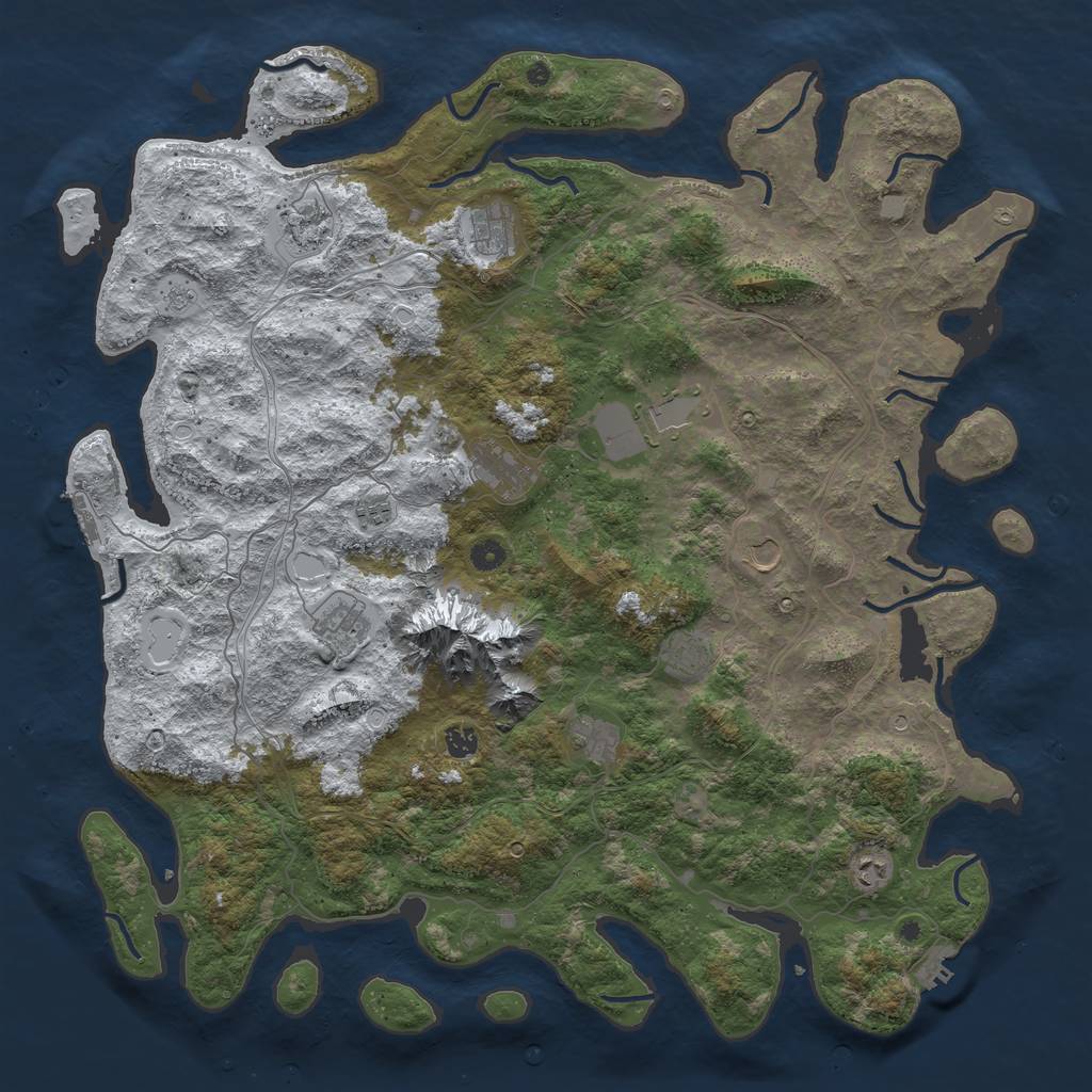 Rust Map: Procedural Map, Size: 5000, Seed: 773493140, 20 Monuments