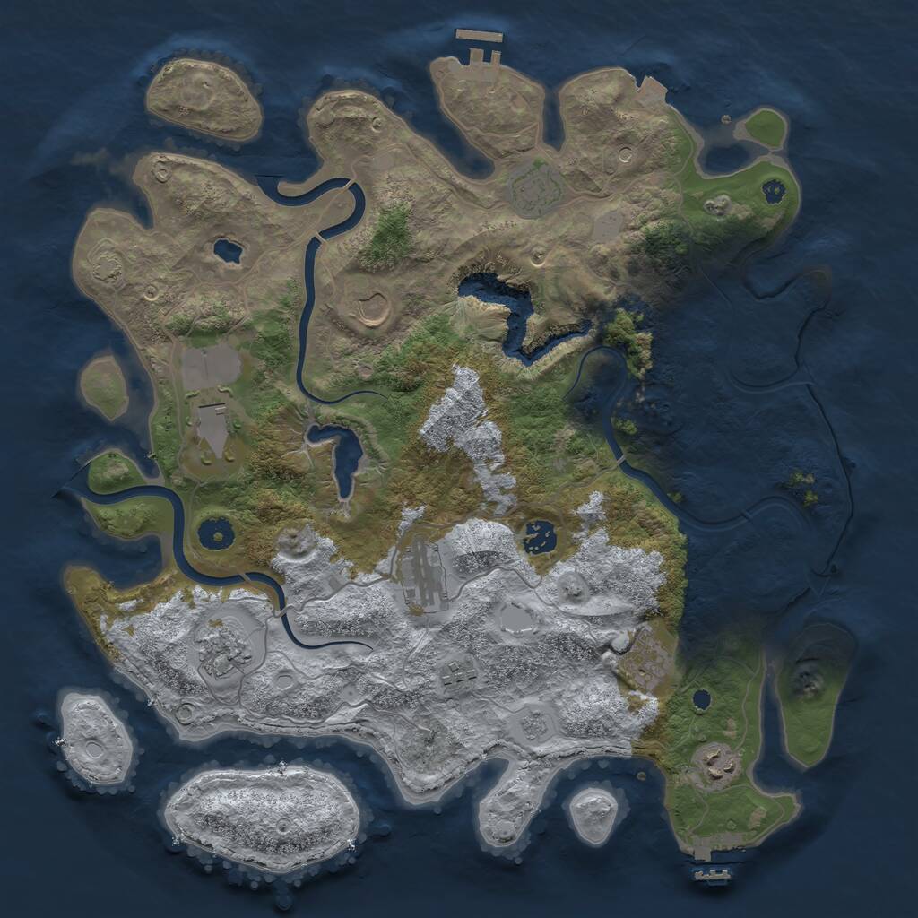Rust Map: Procedural Map, Size: 4000, Seed: 8082754, 15 Monuments