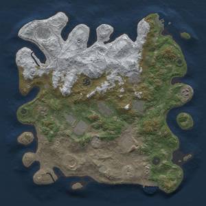 Thumbnail Rust Map: Procedural Map, Size: 3850, Seed: 1985749178, 20 Monuments