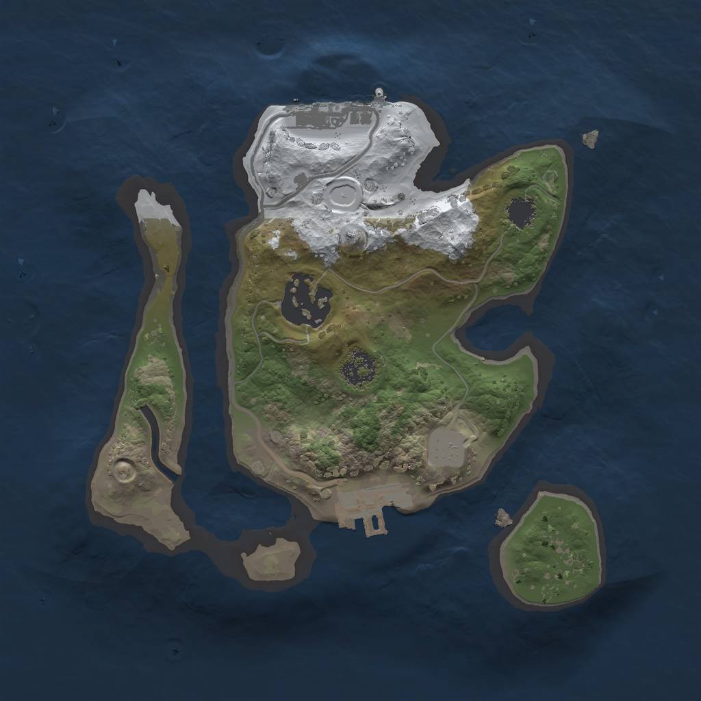 Rust Map: Procedural Map, Size: 2000, Seed: 56693406, 8 Monuments