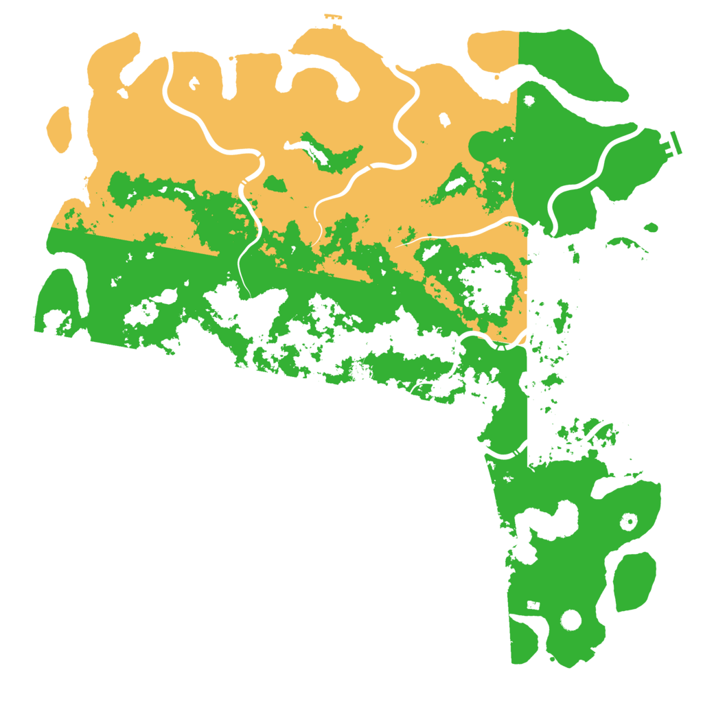 Biome Rust Map: Procedural Map, Size: 6000, Seed: 36886333