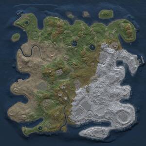 Thumbnail Rust Map: Procedural Map, Size: 3850, Seed: 825724730, 16 Monuments