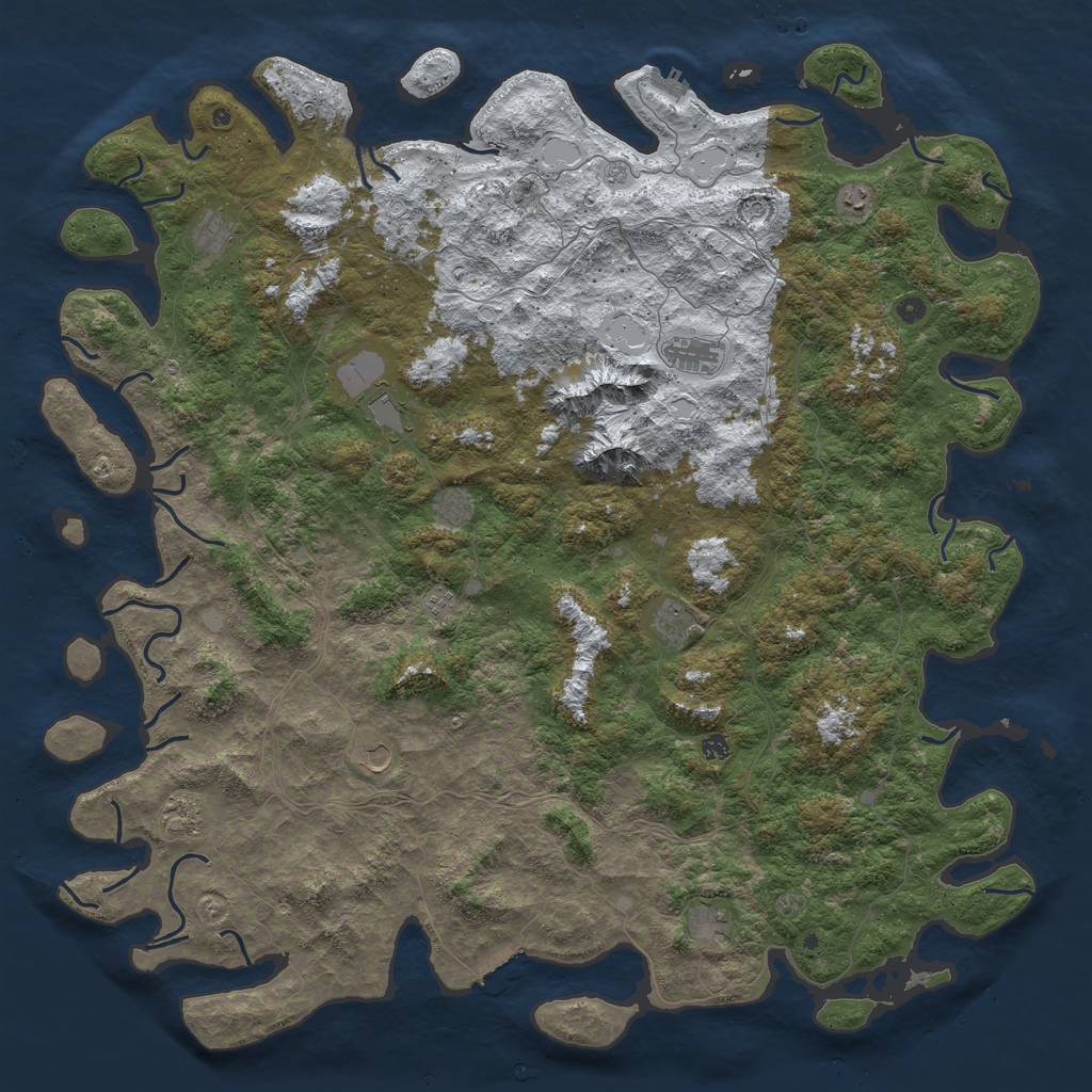 Rust Map: Procedural Map, Size: 6000, Seed: 589756, 20 Monuments