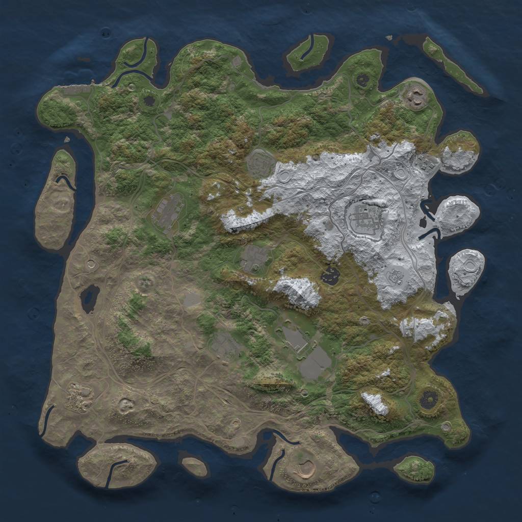 Rust Map: Procedural Map, Size: 4250, Seed: 1572898818, 19 Monuments