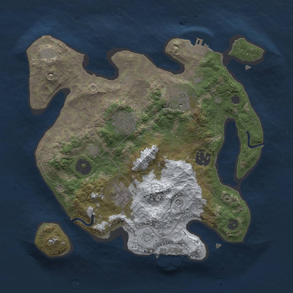 Rust Map: Procedural Map, Size: 2800, Seed: 56, 13 Monuments