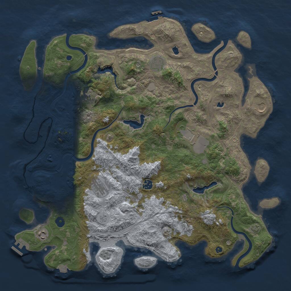 Rust Map: Procedural Map, Size: 4500, Seed: 4565793, 15 Monuments