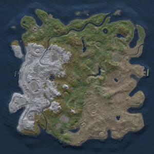 Thumbnail Rust Map: Procedural Map, Size: 4500, Seed: 3878490, 16 Monuments