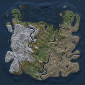 Thumbnail Rust Map: Procedural Map, Size: 4500, Seed: 3878490, 17 Monuments