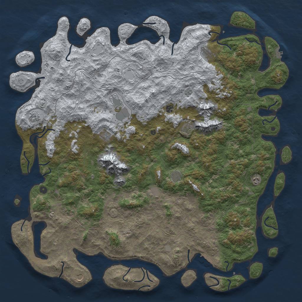 Rust Map: Procedural Map, Size: 6000, Seed: 403148, 20 Monuments