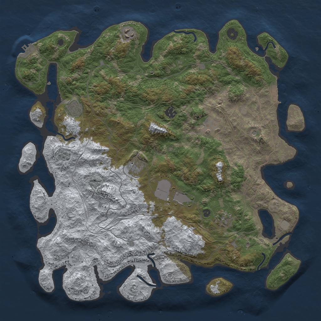 Rust Map: Procedural Map, Size: 4250, Seed: 9324722, 17 Monuments