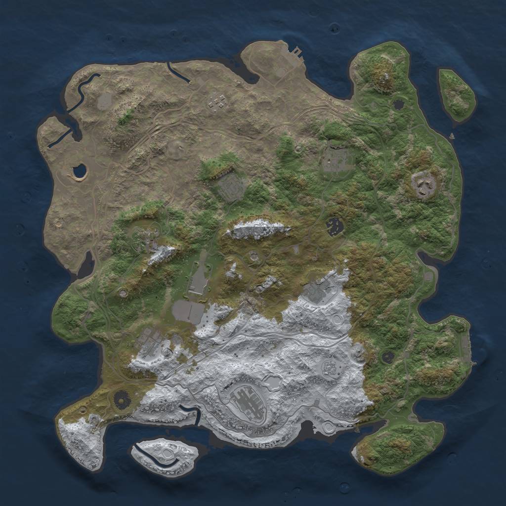 Rust Map: Procedural Map, Size: 4250, Seed: 111322720, 20 Monuments