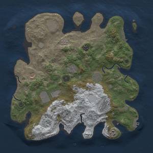 Thumbnail Rust Map: Procedural Map, Size: 3500, Seed: 1515893442, 18 Monuments