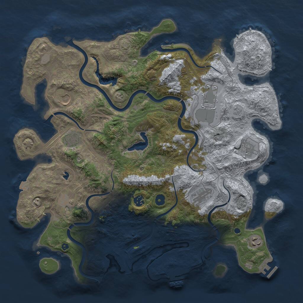 Rust Map: Procedural Map, Size: 4250, Seed: 2134233179, 15 Monuments