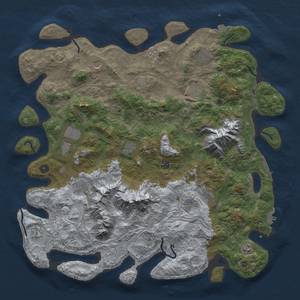 Thumbnail Rust Map: Procedural Map, Size: 5000, Seed: 249304370, 19 Monuments