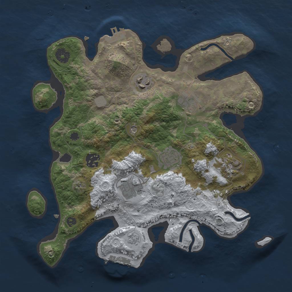 Rust Map: Procedural Map, Size: 3000, Seed: 89583, 15 Monuments