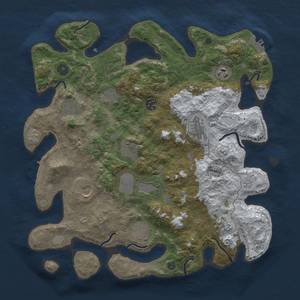 Thumbnail Rust Map: Procedural Map, Size: 3850, Seed: 750767324, 20 Monuments