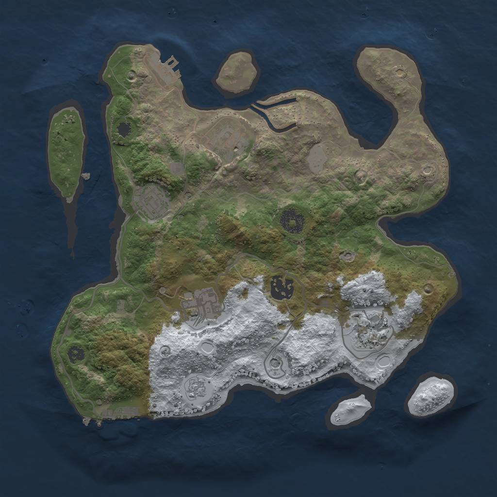 Rust Map: Procedural Map, Size: 3000, Seed: 31237, 14 Monuments