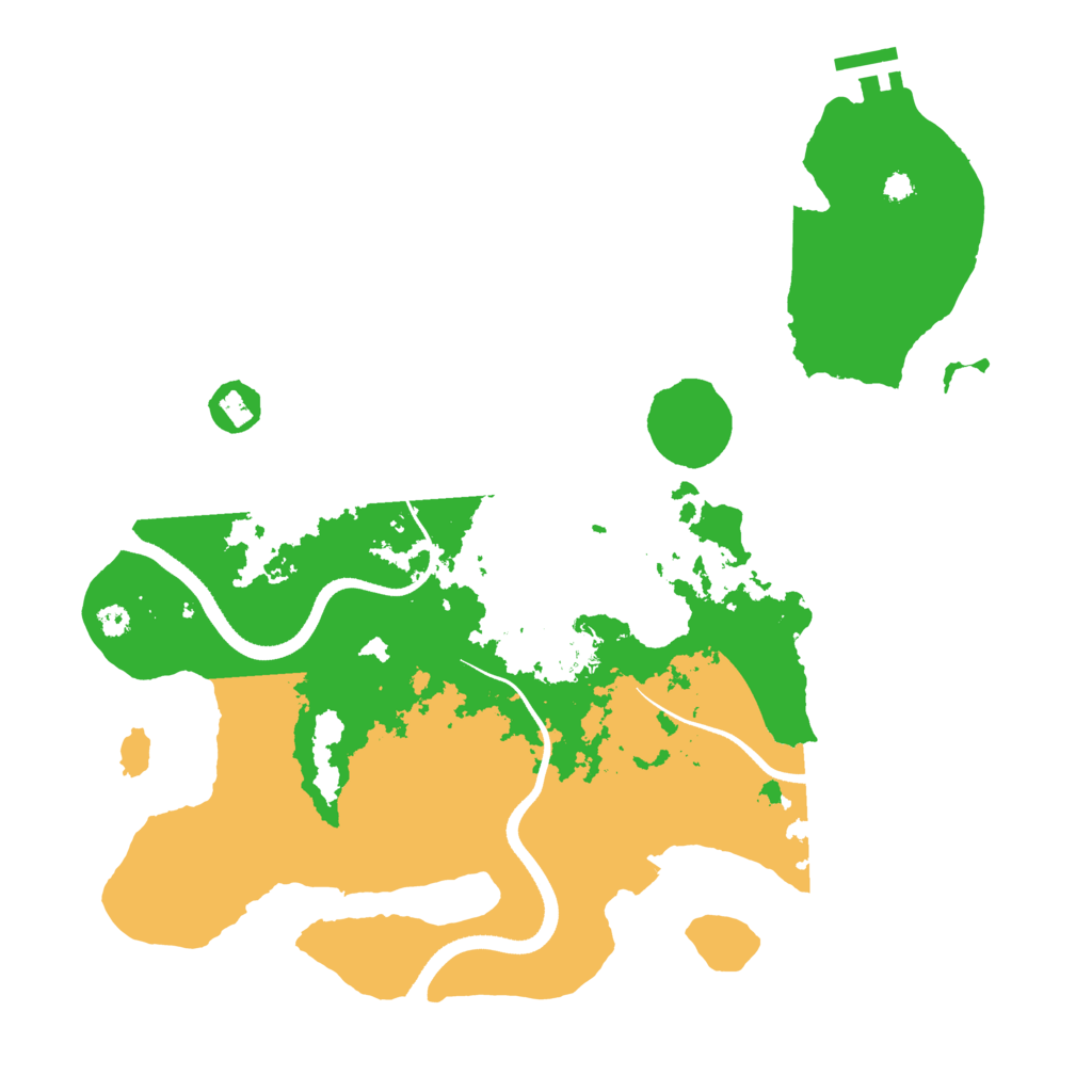 Biome Rust Map: Procedural Map, Size: 3500, Seed: 1777577542
