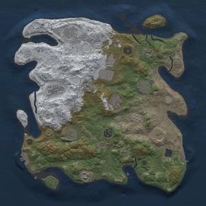 Thumbnail Rust Map: Procedural Map, Size: 3700, Seed: 1113944770, 20 Monuments