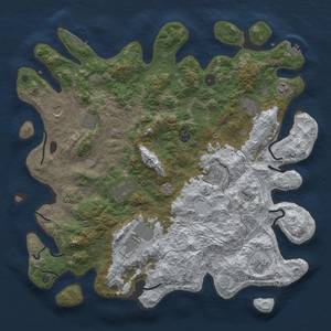 Thumbnail Rust Map: Procedural Map, Size: 4500, Seed: 206, 19 Monuments