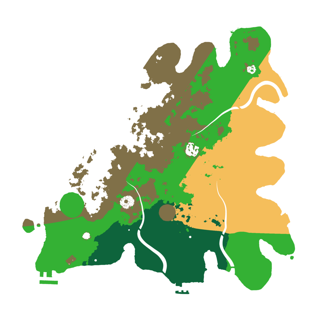Biome Rust Map: Procedural Map, Size: 3500, Seed: 20220511