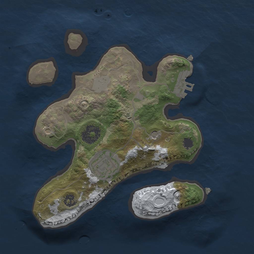 Rust Map: Procedural Map, Size: 2000, Seed: 765406271, 8 Monuments