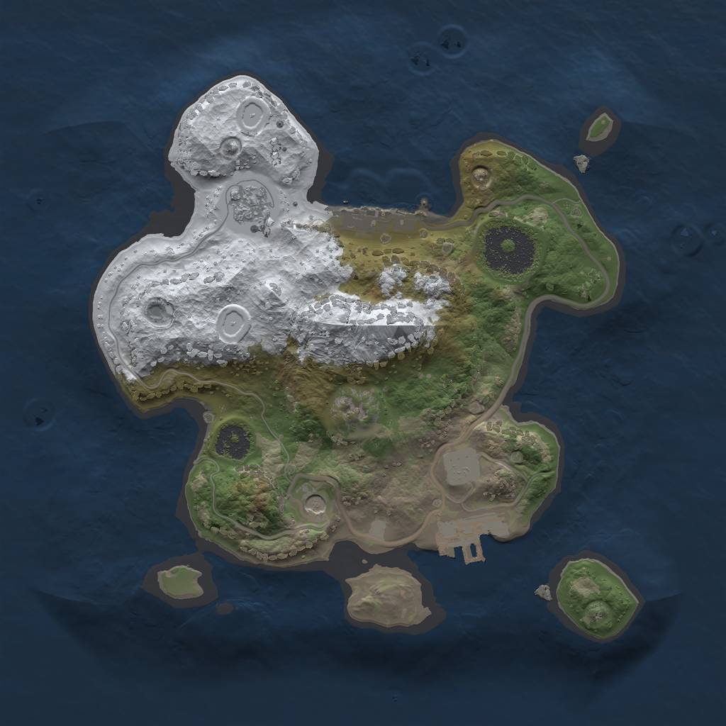 Rust Map: Procedural Map, Size: 2200, Seed: 175156156, 9 Monuments