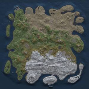 Thumbnail Rust Map: Procedural Map, Size: 4500, Seed: 528, 17 Monuments