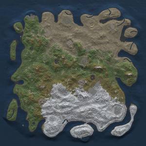 Thumbnail Rust Map: Procedural Map, Size: 4500, Seed: 528, 20 Monuments