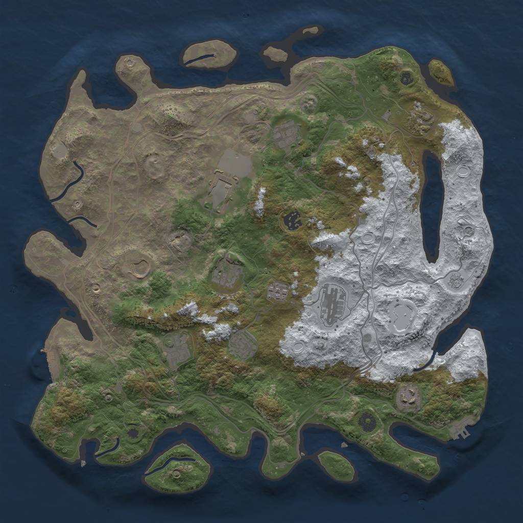 Rust Map: Procedural Map, Size: 4250, Seed: 66942359, 20 Monuments