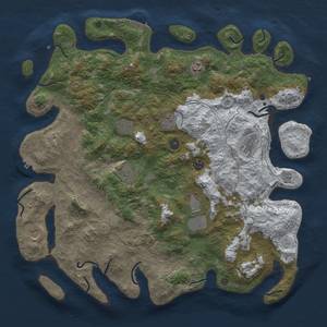 Thumbnail Rust Map: Procedural Map, Size: 4500, Seed: 421170, 18 Monuments