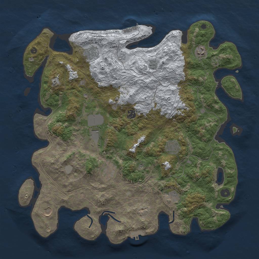 Rust Map: Procedural Map, Size: 4250, Seed: 5052022, 18 Monuments