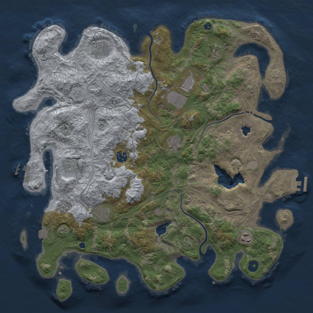 Rust Map: Procedural Map, Size: 4250, Seed: 576547637, 15 Monuments