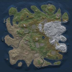 Thumbnail Rust Map: Procedural Map, Size: 3850, Seed: 585357040, 16 Monuments