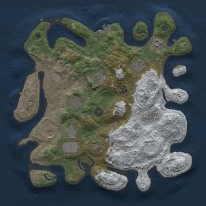 Thumbnail Rust Map: Procedural Map, Size: 3500, Seed: 1859470118, 18 Monuments