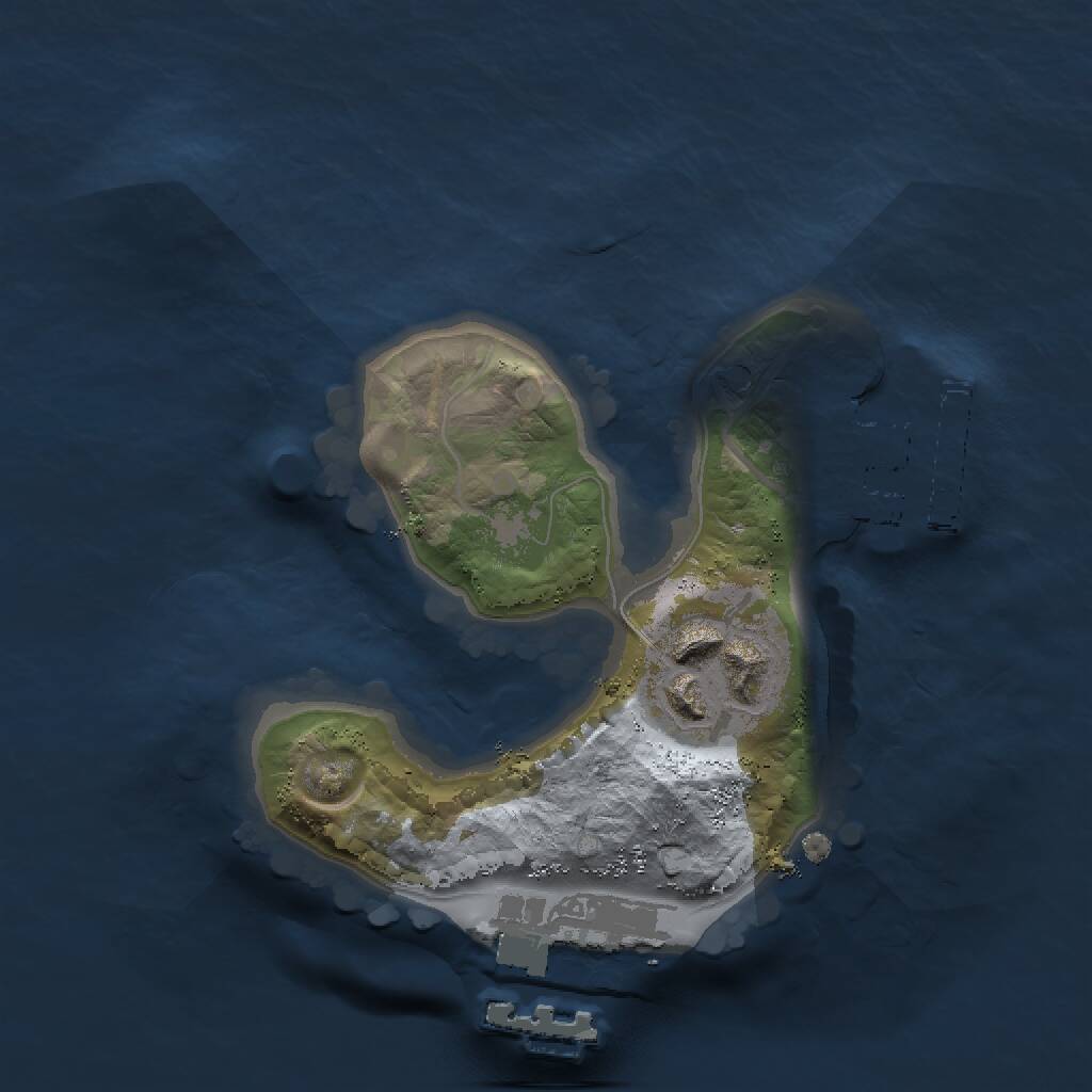 Rust Map: Procedural Map, Size: 1500, Seed: 1111111, 4 Monuments