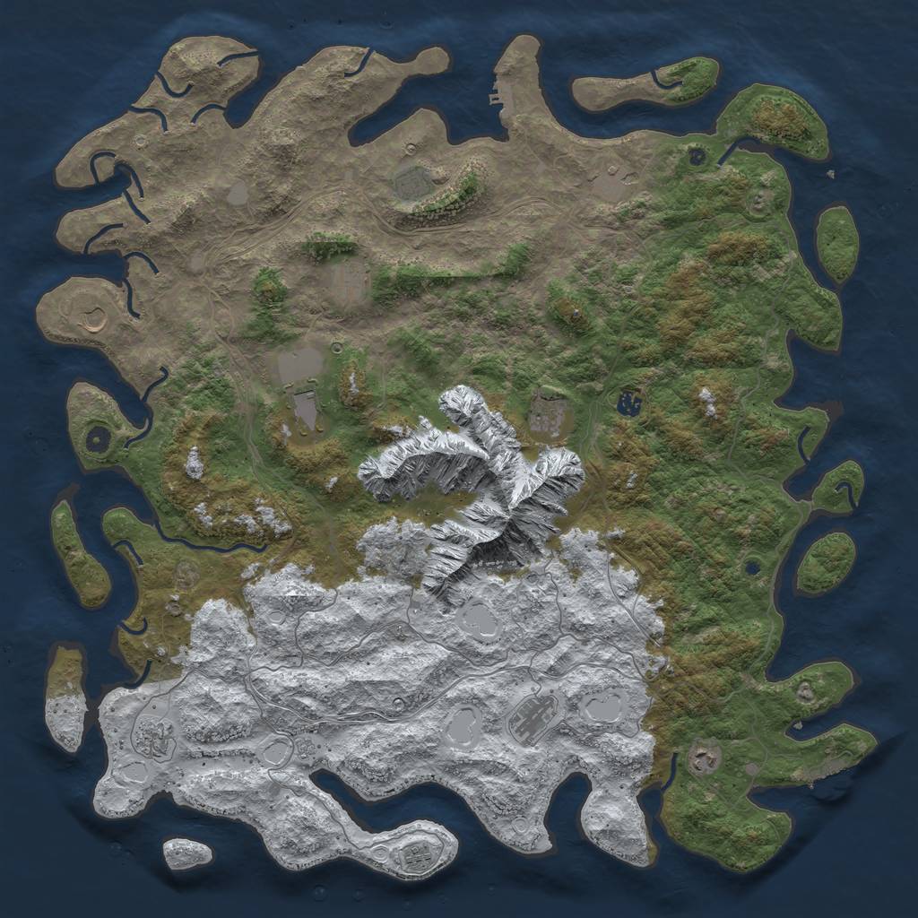 Rust Map: Procedural Map, Size: 5500, Seed: 9101971, 20 Monuments