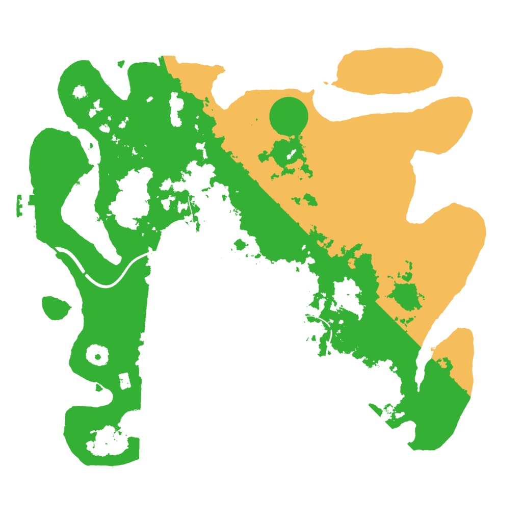 Biome Rust Map: Procedural Map, Size: 3550, Seed: 406154