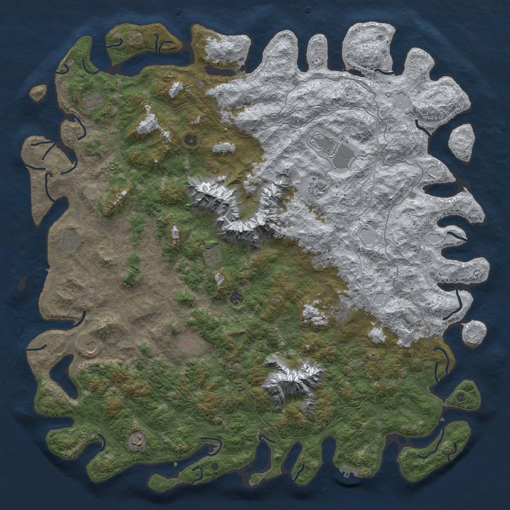 Rust Map: Procedural Map, Size: 6000, Seed: 69889895, 20 Monuments