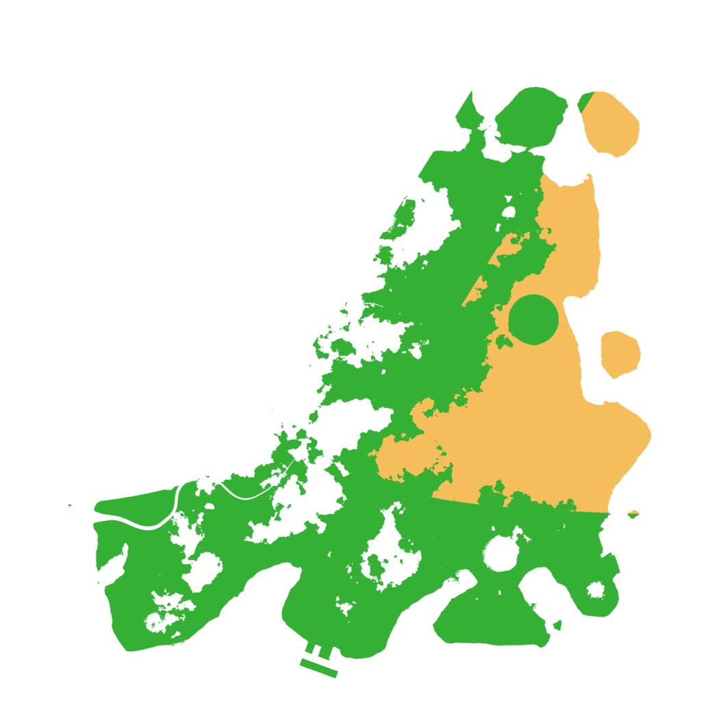 Biome Rust Map: Procedural Map, Size: 3700, Seed: 735137079