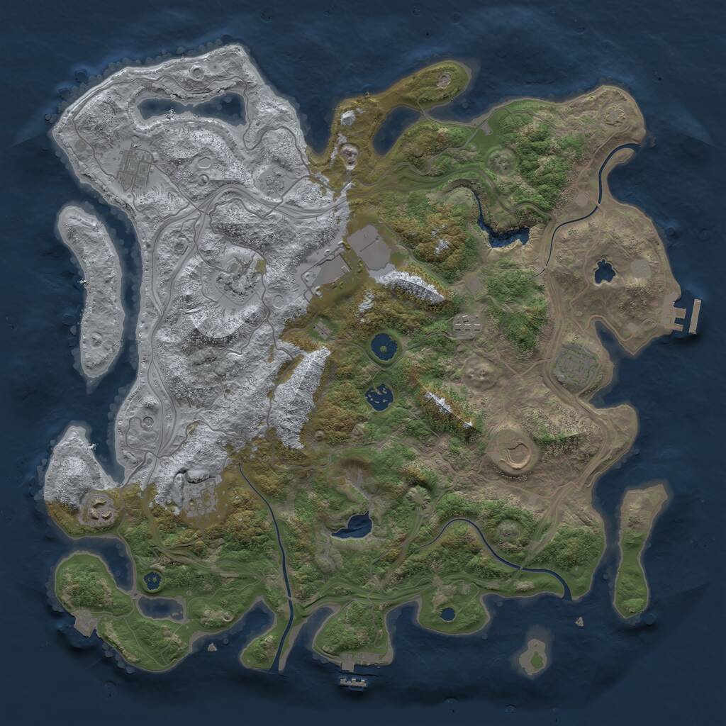 Rust Map: Procedural Map, Size: 4250, Seed: 420690, 15 Monuments