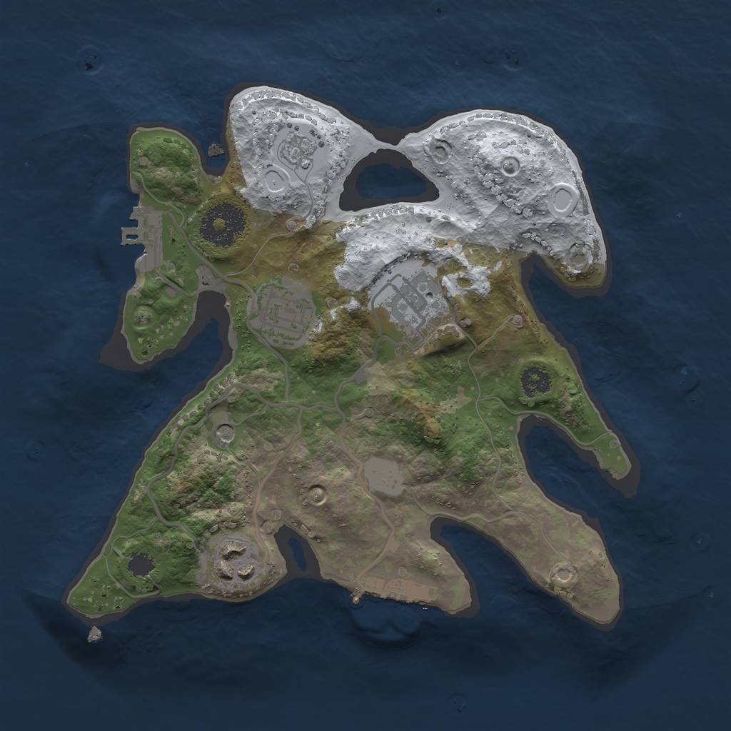 Rust Map: Procedural Map, Size: 2500, Seed: 10110101, 12 Monuments