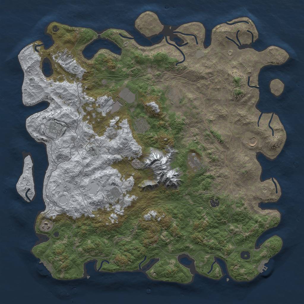 Rust Map: Procedural Map, Size: 5000, Seed: 1549497635, 20 Monuments