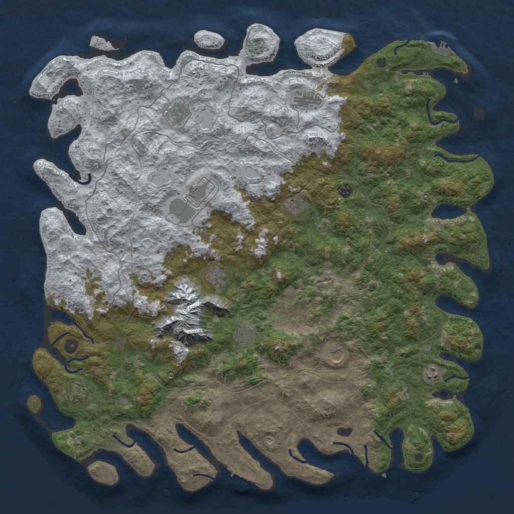 Rust Map: Procedural Map, Size: 5500, Seed: 11161977, 20 Monuments